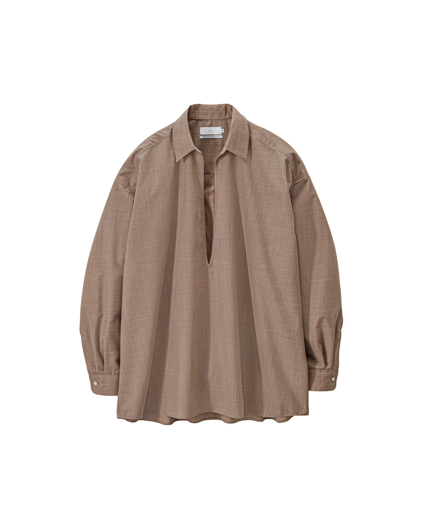 Graphpaper 26SS Fine Wool Heather L/S Skipper Shirt(GU261-50320)TAUPE☆2月21日(土)発売！