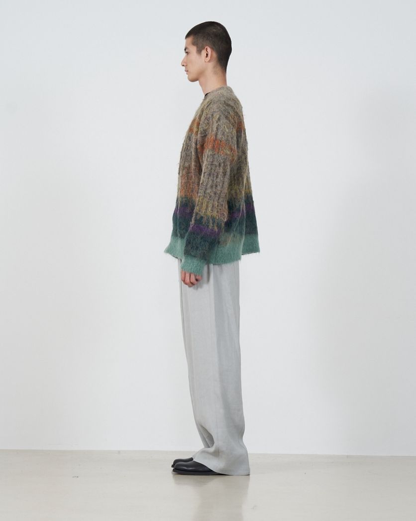 ヨーク25SS TREE JAQUARD MOHAIR BUTTONED CARDIGAN(YK25SS0958S)ORANGE