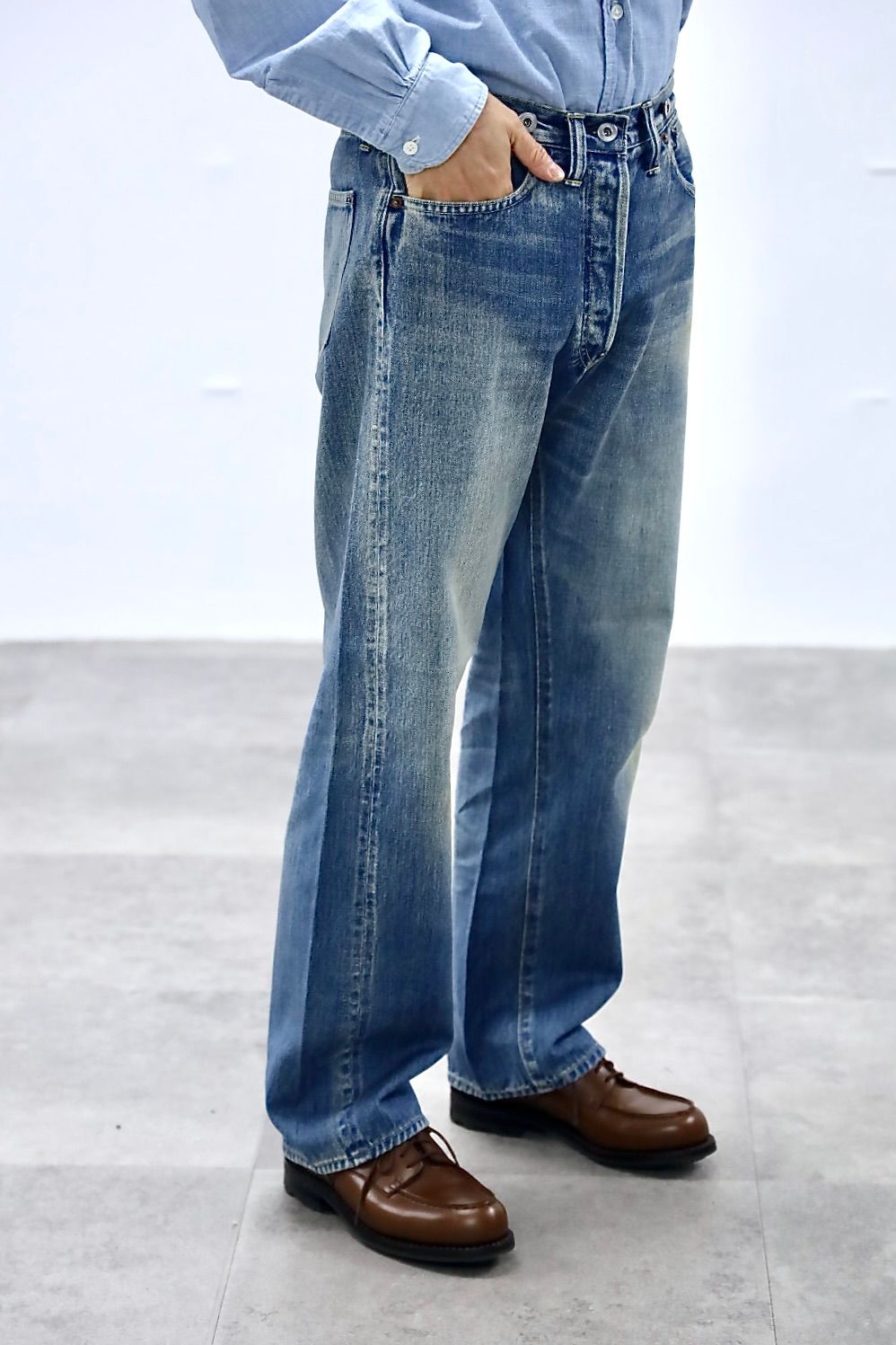 アプレッセ 2026 STYLE1 No.2 Washed Denim Pants(AP-4008)INDIGO