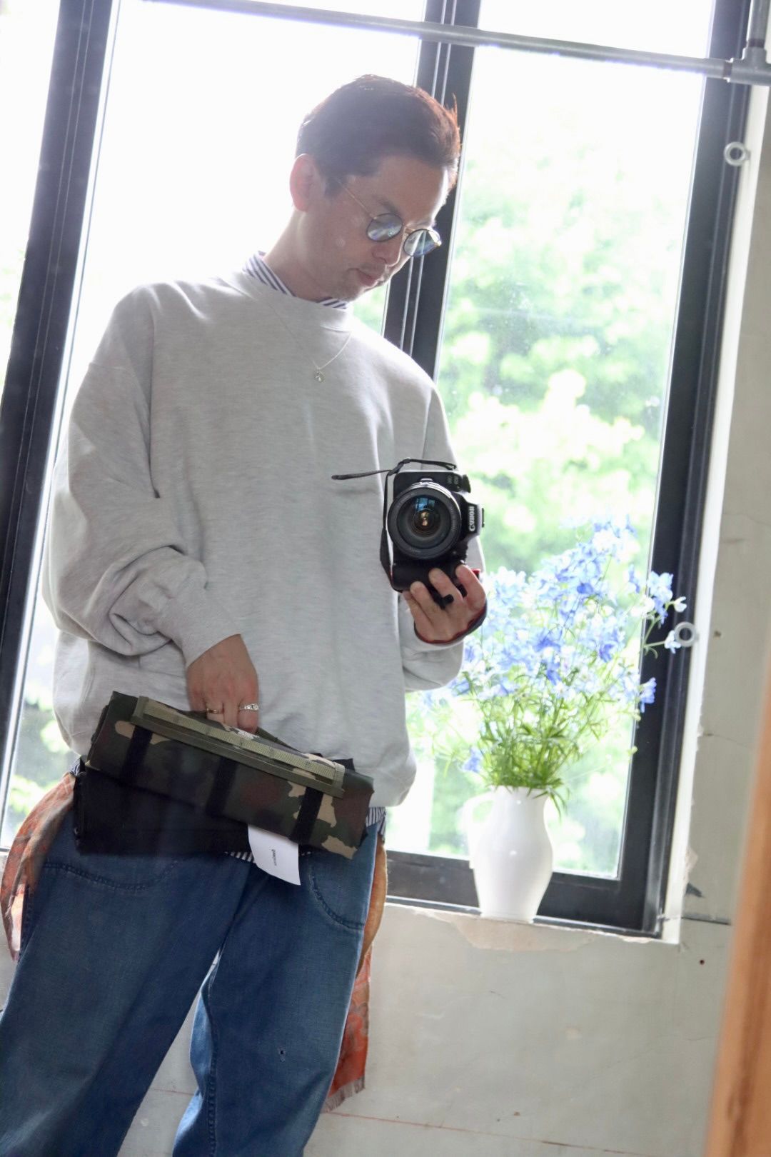 フレッシュサービス LIGHT OZ CREW NECK SWEAT"ASH"style.2022.6.15.
