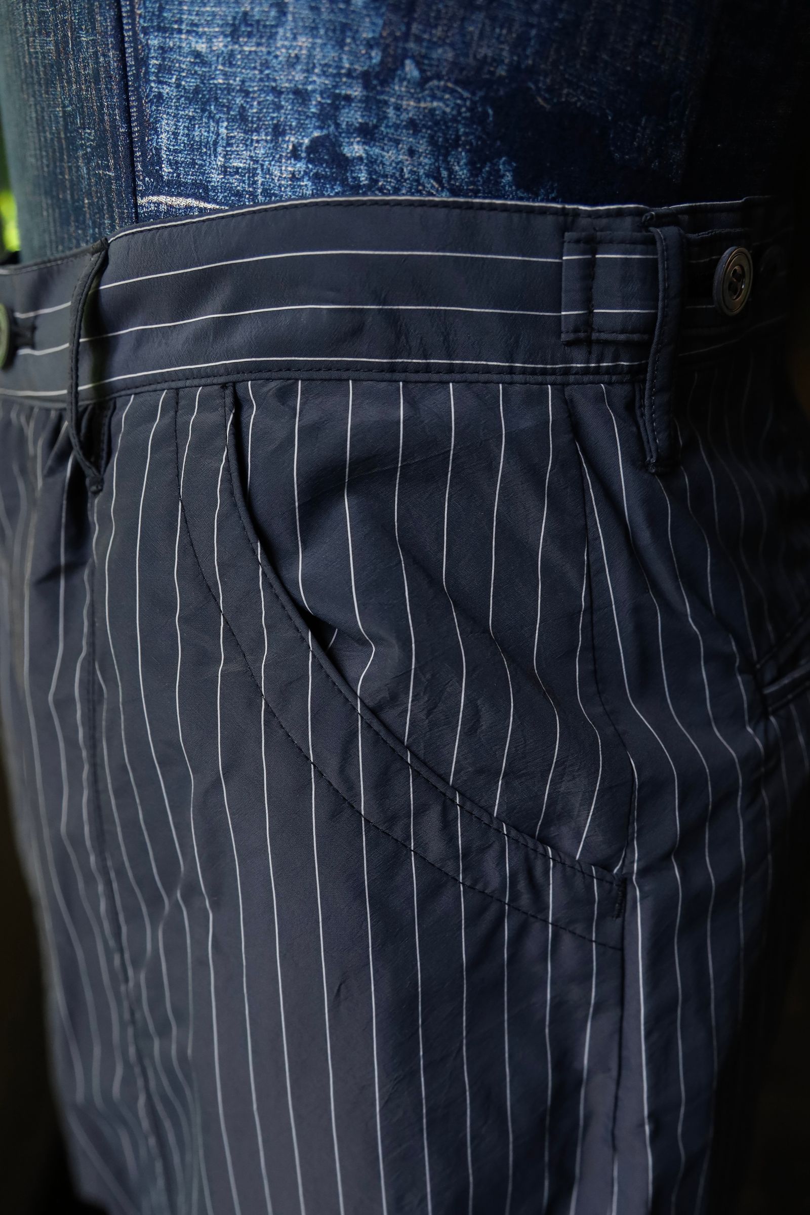 ヨーク24SS NYLON STRIPE WIDE SHORTS(YK24SS0709P) BLACK