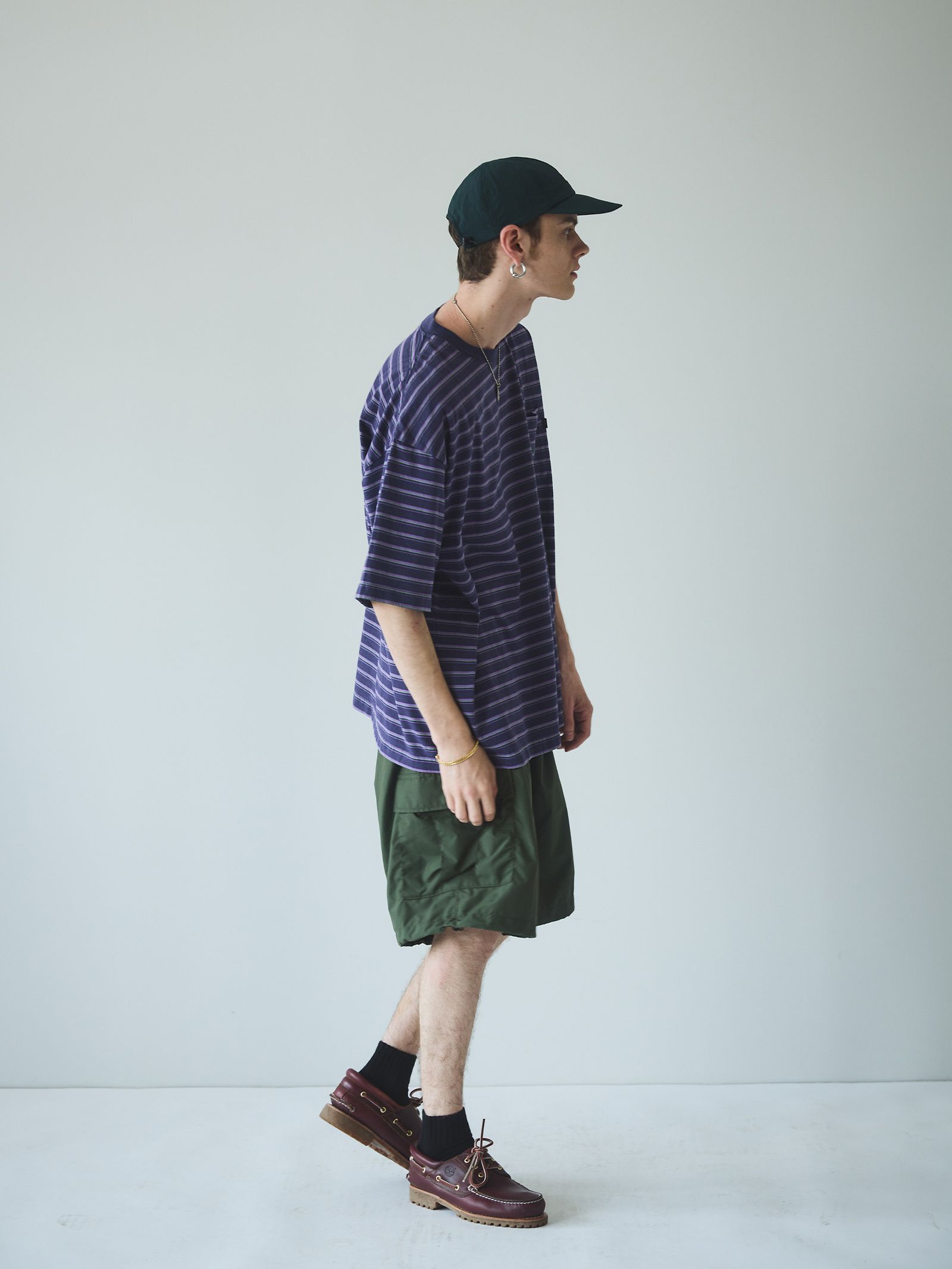 セダンオールパーパス SS24  Striped S/S Pocket Tee(SD24S-CT05)Navy Purple☆4月20日(土)発売！