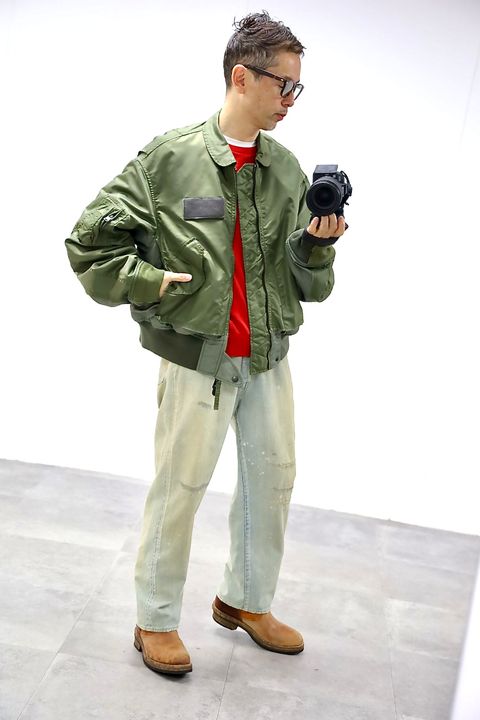 YOKE ヨーク26SS Connected Military Blouson CWU*L-2B"OLIVE"スタイル