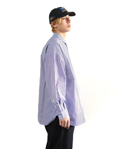 FreshService 24SS CORPORATE UNIFORM L/S SHIRT(BLUE STRIPE) style 2024.3.8
