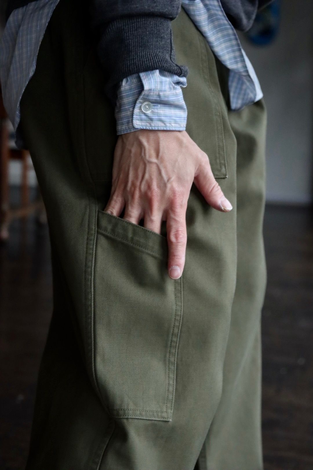 A.PRESSE 23SSパンツ USAF Hemmed Bottoms(23SAP-04-14M)OLIVEスタイル