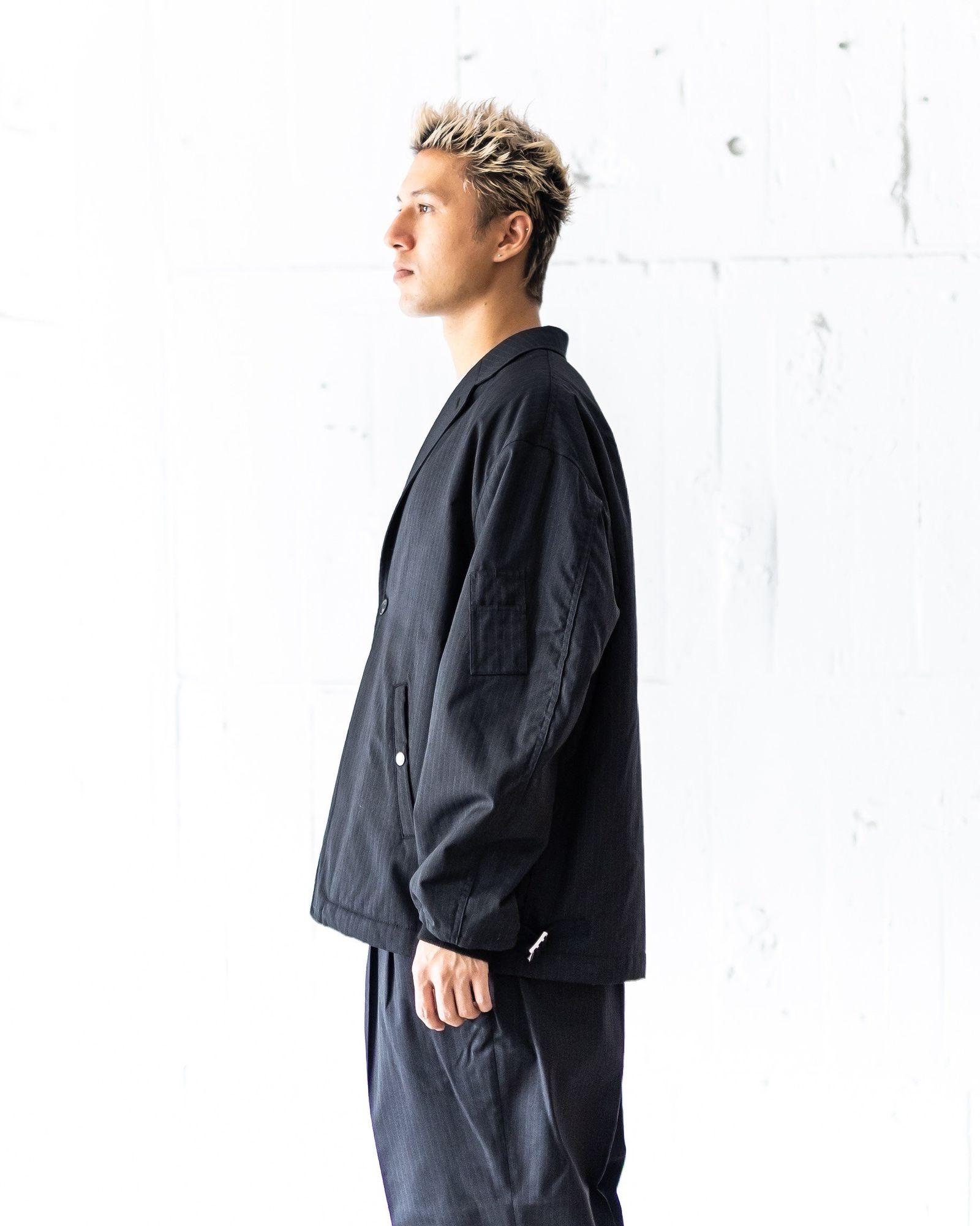 【美品】2001 コム・デ・ギャルソン・オム ヘリンボーン フリンジ ジャケット COMME des GARCONS HOMME コムデギャルソンオムCOMME ウール