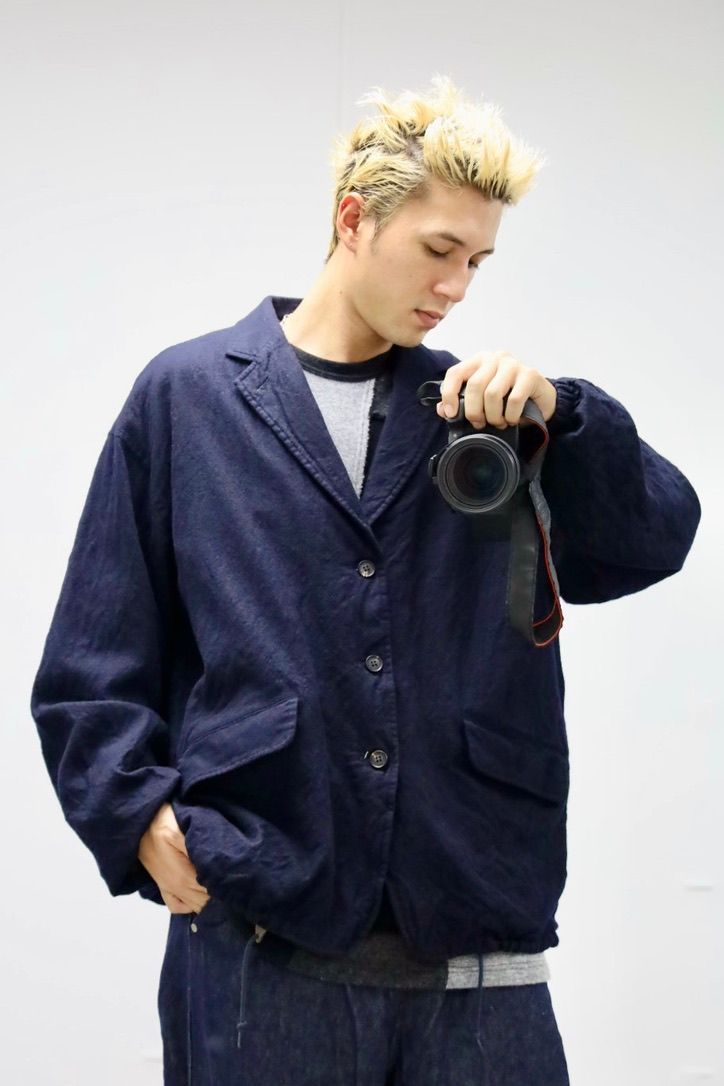 COMME des GARCONS HOMME ウールサージ製品縮絨3Bジャケット スタイル