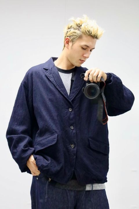 COMME des GARCONS HOMME ウールサージ製品縮絨3Bジャケット スタイル