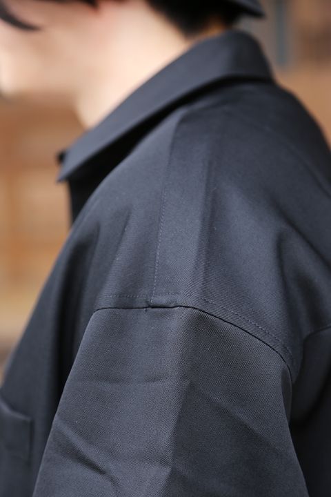 Graphpaper Selvage Wool S/S Oversized Box Shirt(GM212-50260) style.2021.6.19