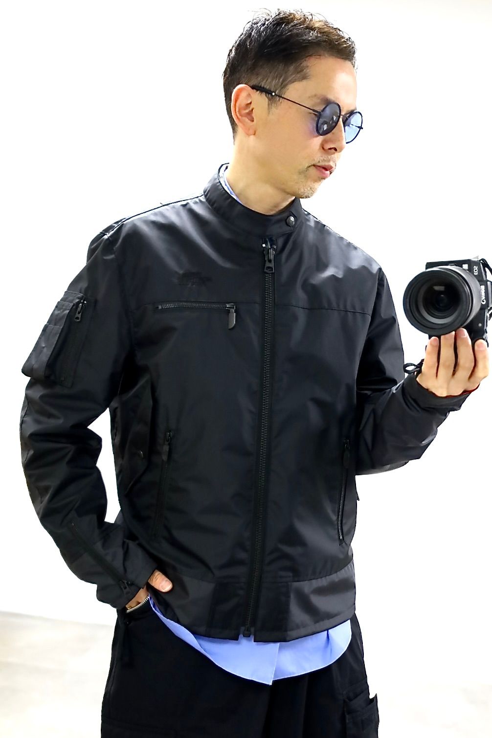 eYe JUNYA WATANABE MAN アイジュンヤワタナベマン 26SS THE NORTH FACE Wネーム ナイロンライダースジャケットスタイル
