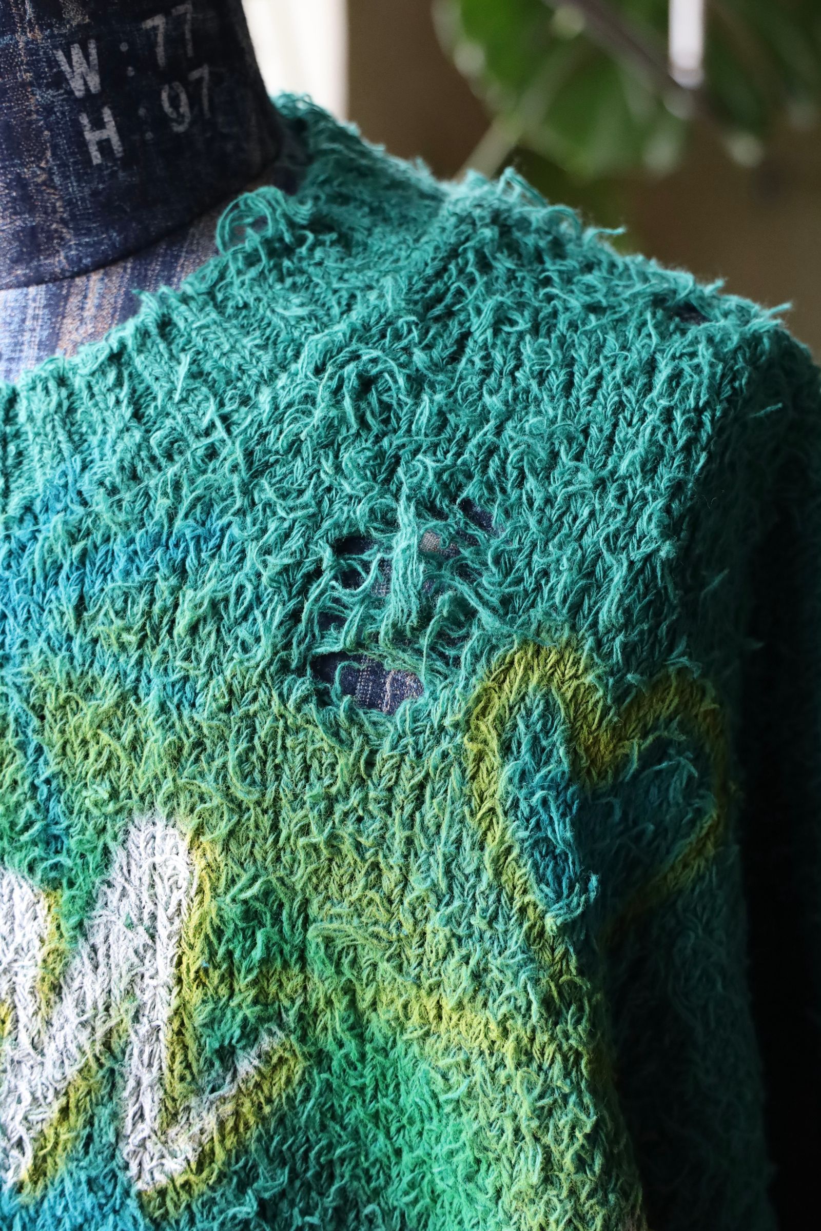 も*も様 doublet 25SS 即完売ニット　グリーン doublet - doublet 25SS AIRBRUSH RECYCLED COTTON PULLOVER