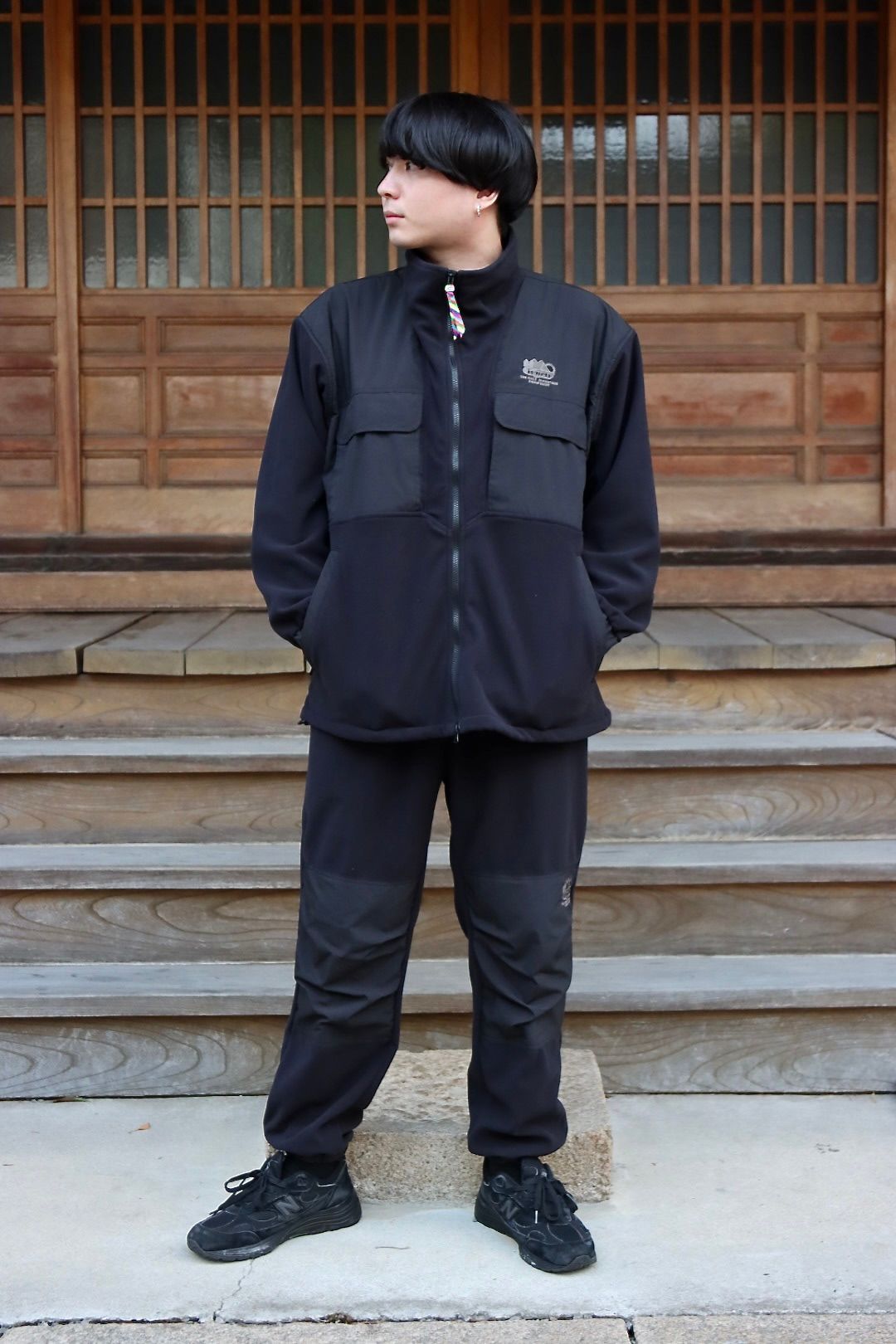 イズネス22AW THM FLEECE PANTS (1003AWPT01)BLACK