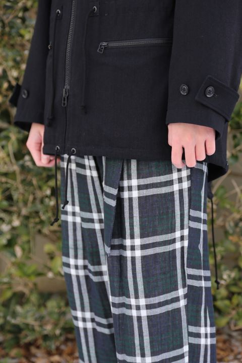 Y's BANG ON! チェックボンテージパンツ style.2021.1.9.