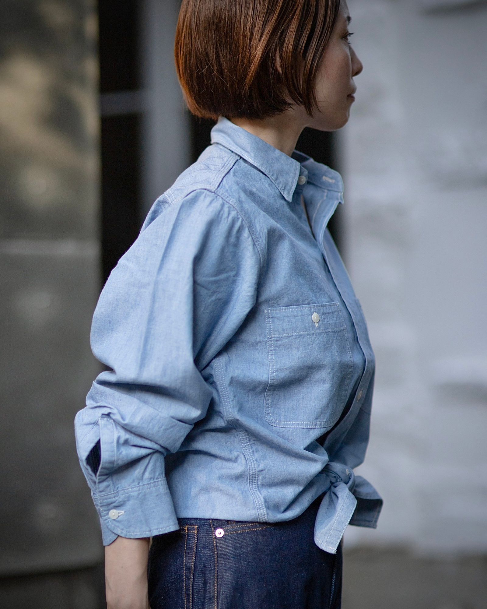 J.B. ATTIRE  Riviera chambray shirt×Santa monica denim style 2024.07.25