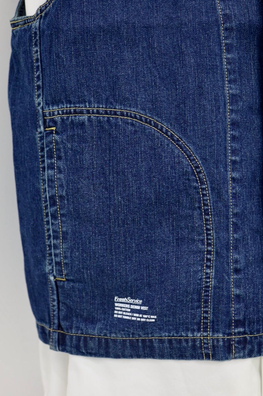フレッシュサービス WORKERS DENIM VEST(FSC261-30266FB)FADE INDIGO☆12月20日(土)発売！