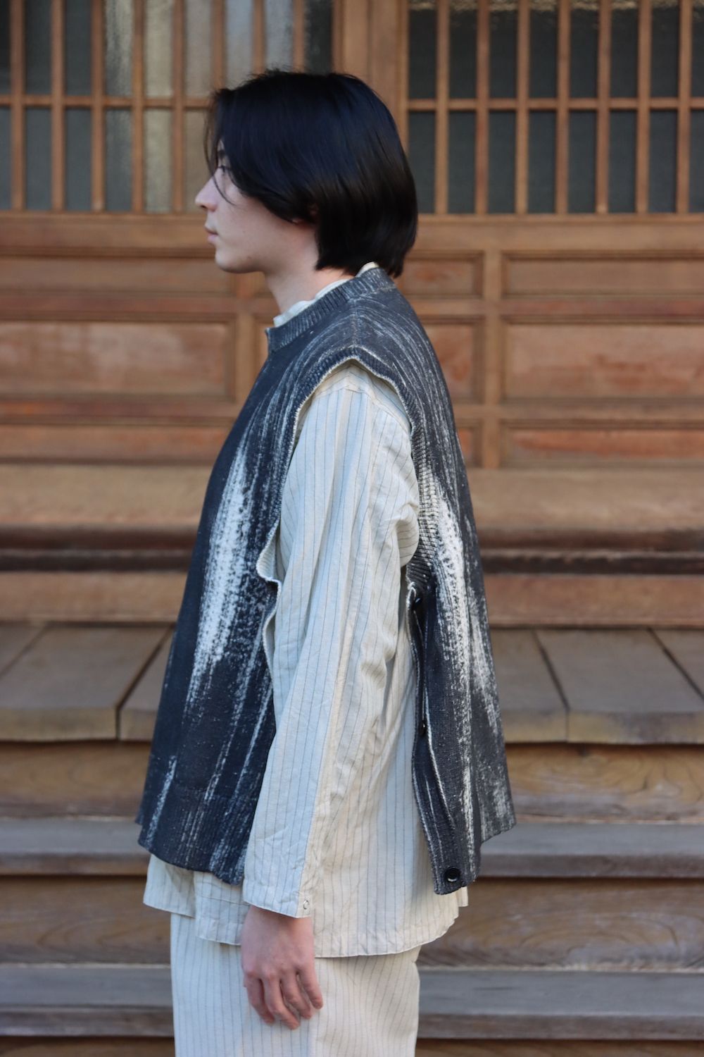 未使用品 YOKE Printed Cotton Crewneck Vest | gulatilaw.com