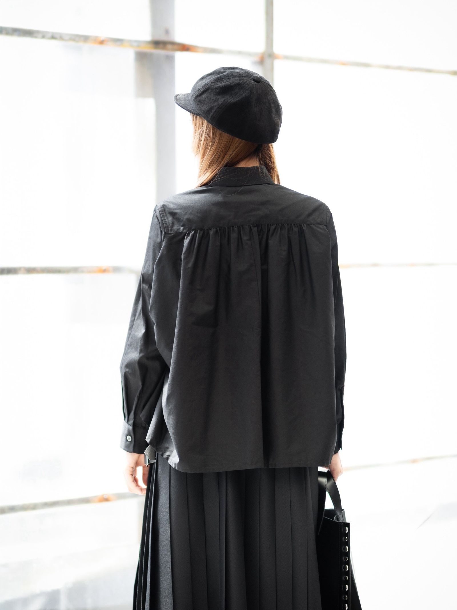 tao 26FW 綿ブロード丸衿ギャザーブラウス style.2026.8.6