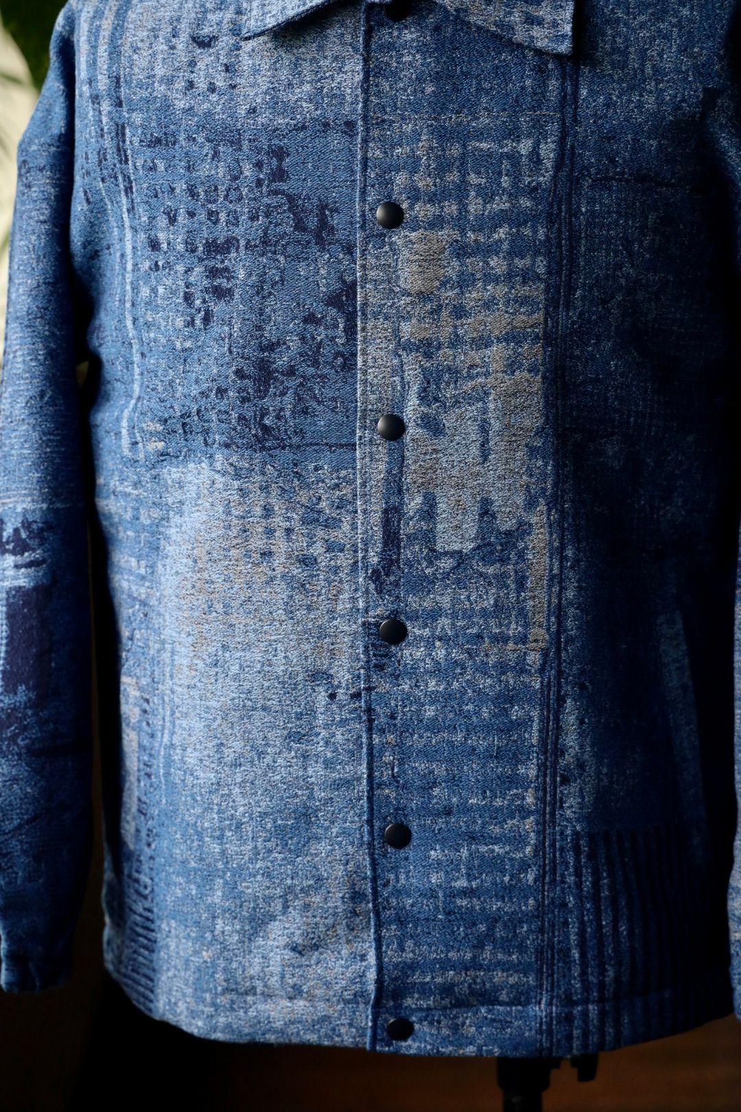 ファンダメンタル デニムシャツ BORO JAQUARD COACH RINSE(FA25JK47R)INDIGO☆新作発売！