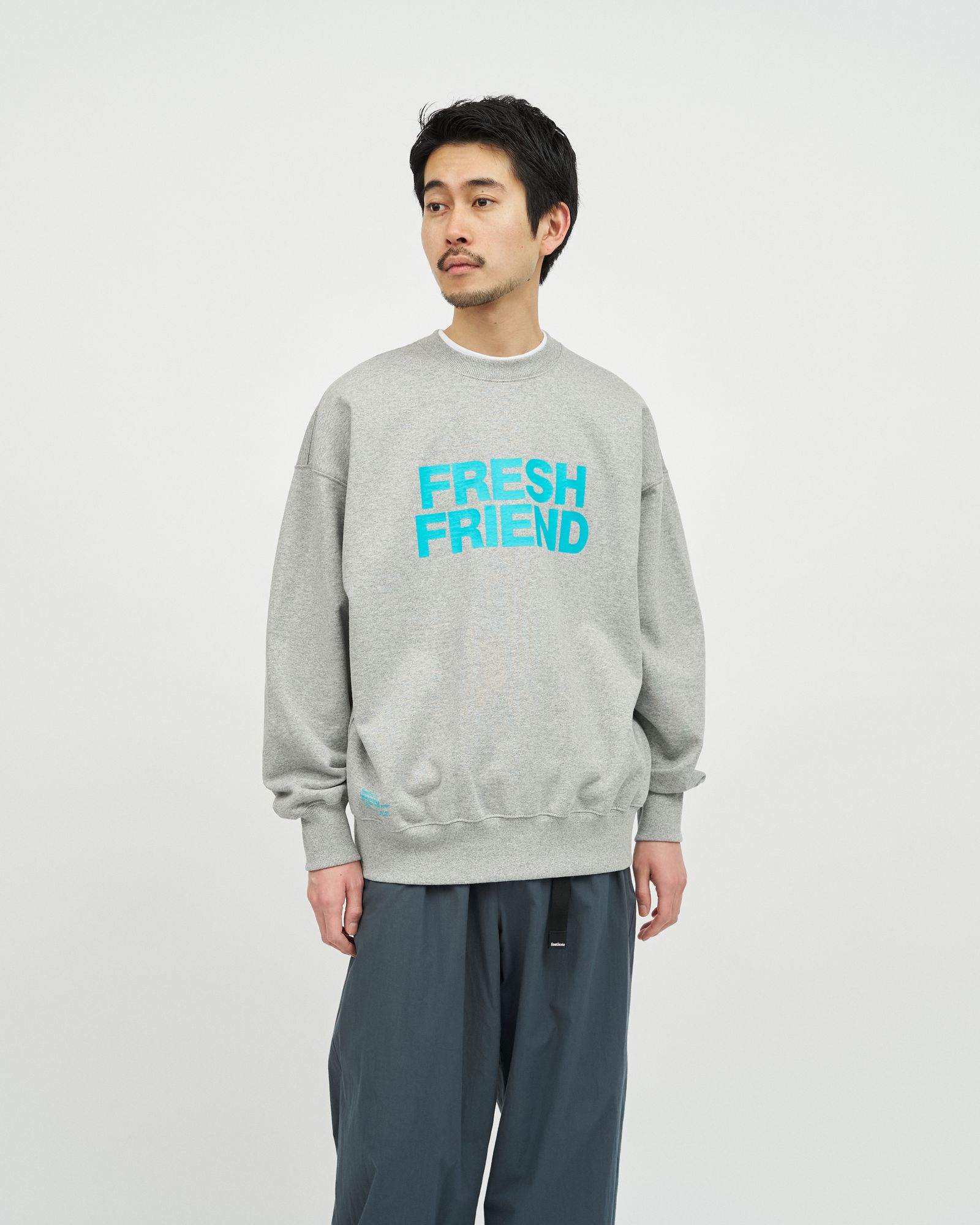 フレッシュサービス FRIEND EDITIONS LIGHT OZ CREW NECK SWEATER(FSC261-70093FE)H .GRAY☆3月14日(土)発売！