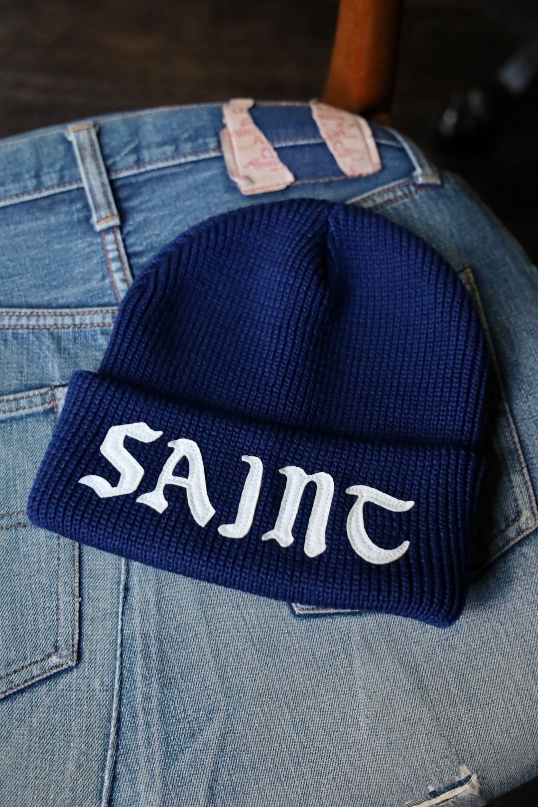 セントマイケル24AW SAINT KNIT CAP(SM-YS1-0000-083)NAVY☆10月12日(土)発売！