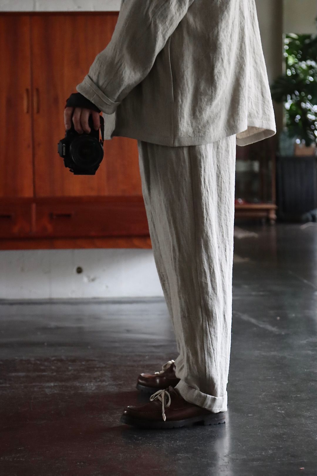 blurhms 22SS Linen Twill 5P Easy Pants