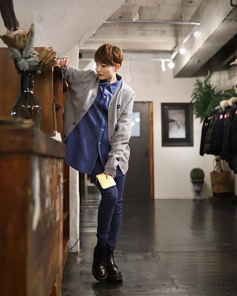 プレイ コムデギャルソン 新作 PLAY CARDIGAN style.2023.12.17