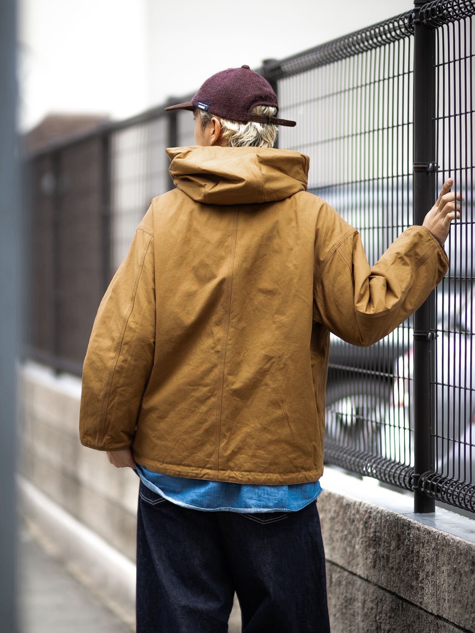 COMME des GARCONS HOMME リバーシブルキルティングフーデッドパーカ