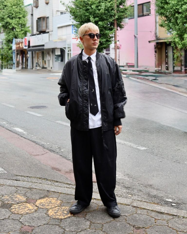 eYe JUNYA WATANABE MAN THE NORTH FACE コラボレーションボンバージャケット MARKスタイル