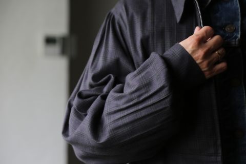 MATSUFUJI Flannel Check Pleats Jacket style.2021.7.6.