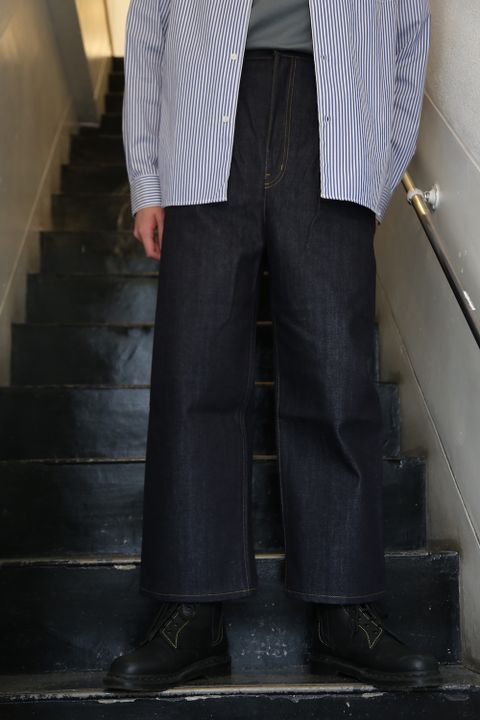 COMME des GARCONS HOMME HOMME刺繍ストライプシャツ(HG-B019-051)style.2021.5.2