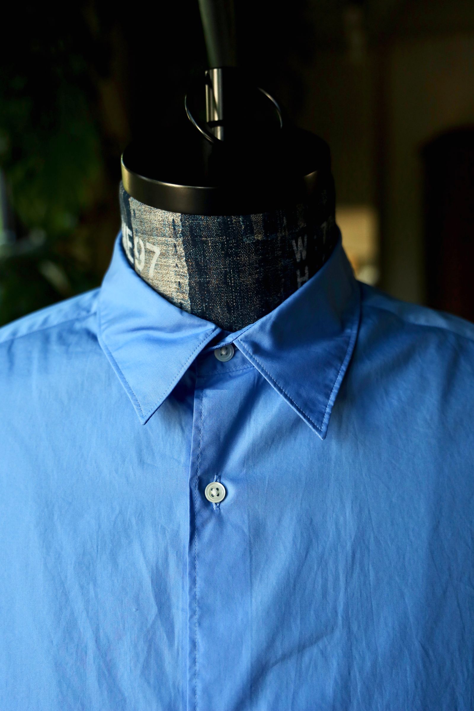 Graphpaper - グラフペーパーシャツ Broad S/S Oversized Regular Collar Shirt(GM241-50003B)BLUE  | mark