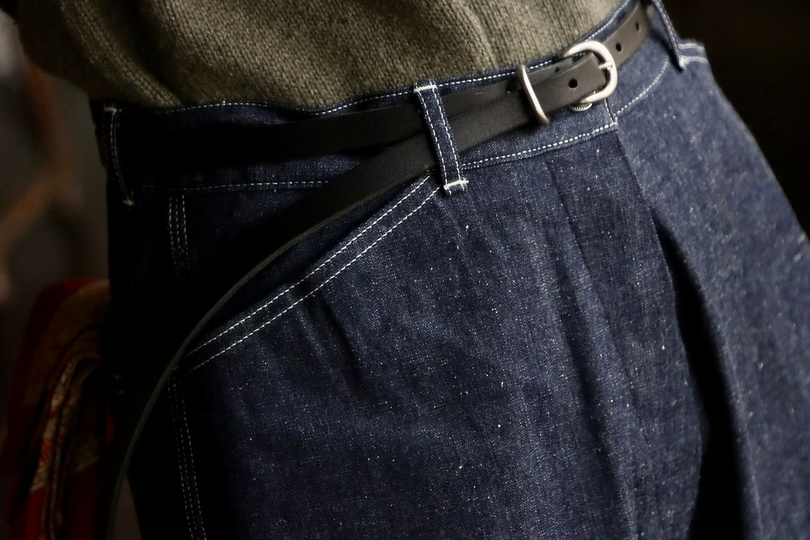 A.PRESSE Military Denim Trousersスタイル