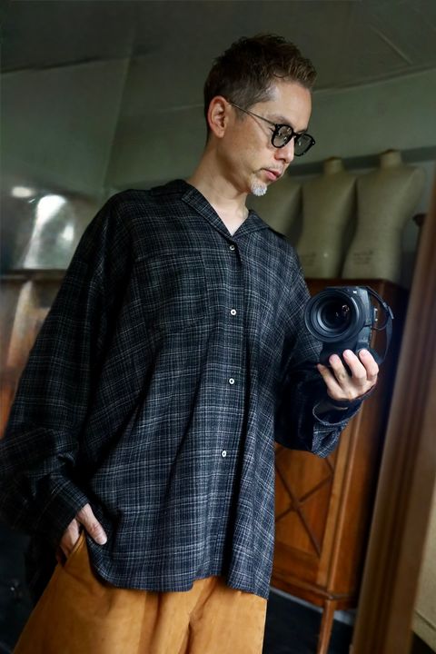グラフペーパー Extra Fine Wool Lawn L/S Sleeping Shirt(GM263-50331)CHECK☆8月8日(土)発売！