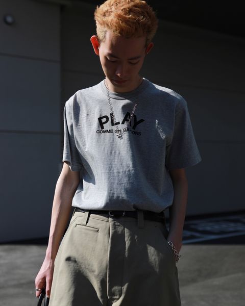 PLAY COMME des GARCONS プレイコムデギャルソン23SS ロゴ&ハートTシャツ スタイル