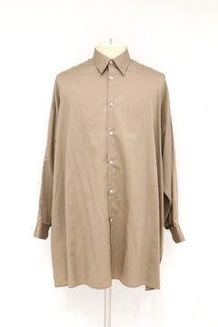グラフペーパー Women's 26SS  Silicon Poplin Deep Slit Regular Collar Shirt(GL261-50183)TAUPE☆2月28日(土)発売！