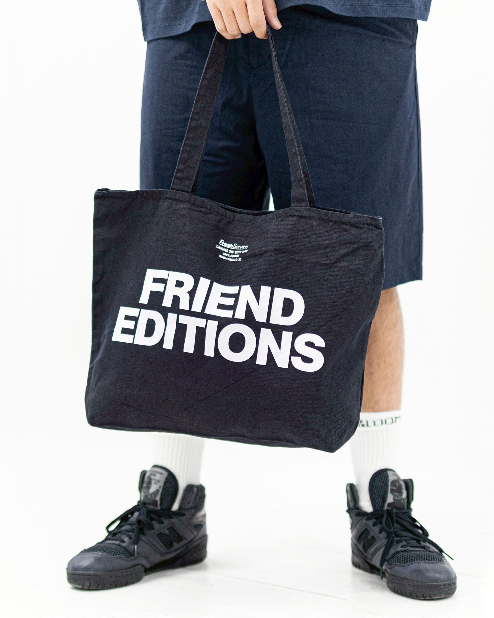 フレッシュサービス FRIEND EDITIONS CANVAS ZIP TOTE BAG(FSP261-90091FE)BLACK