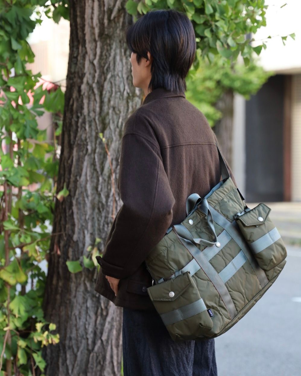 COMME des GARCONS HOMME 2WAYキルティングTOTE BAG x リバーシブルキルティングジャケット