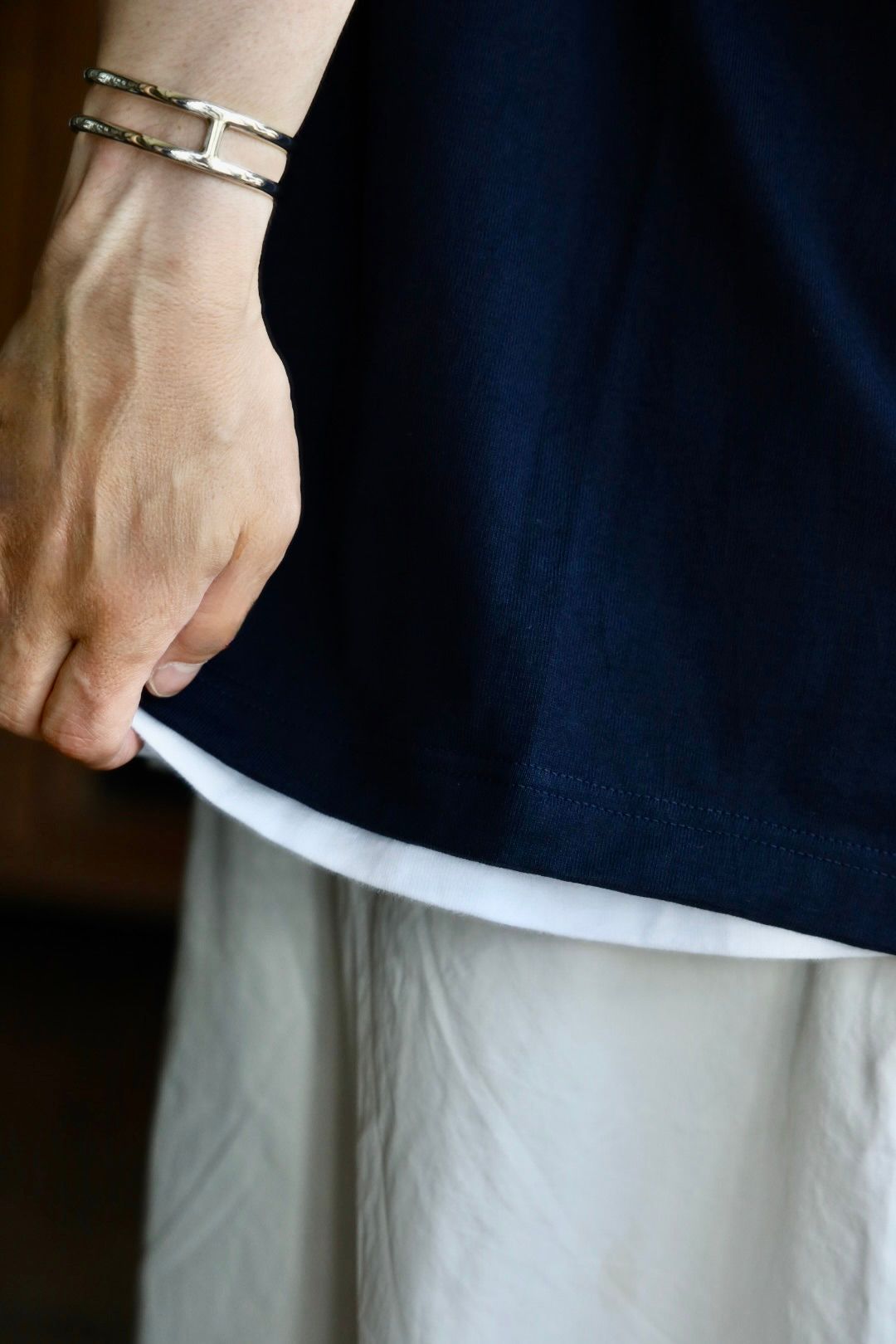 グラフペーパー Heavy Weight S/S Oversized Tee(GM252-70095B )NAVY