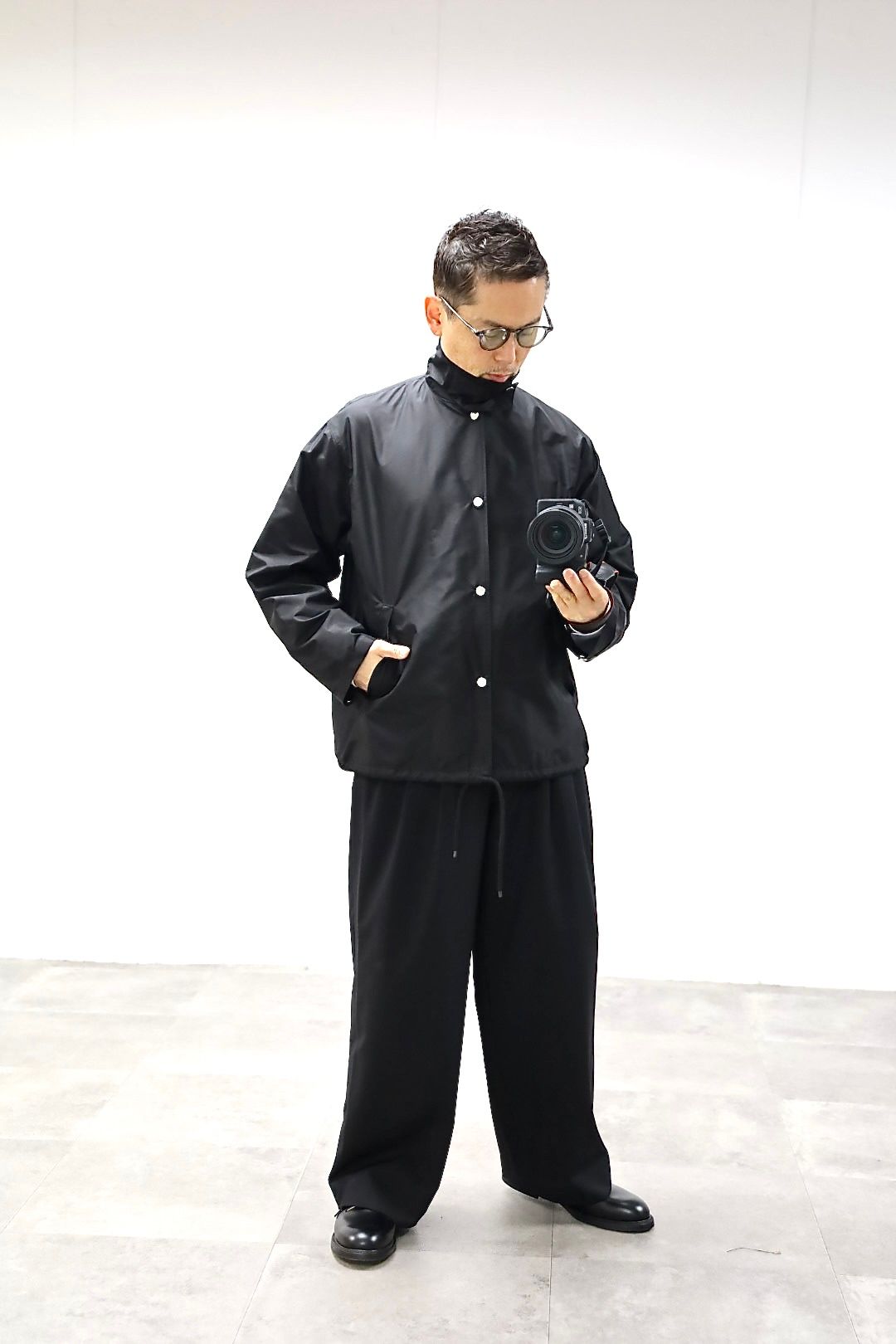 MARKAWARE 26SS シルクタフタコーチジャケットCOACH JACKET Ⅲ(A26A12BL02C)BLACK☆新作発売！