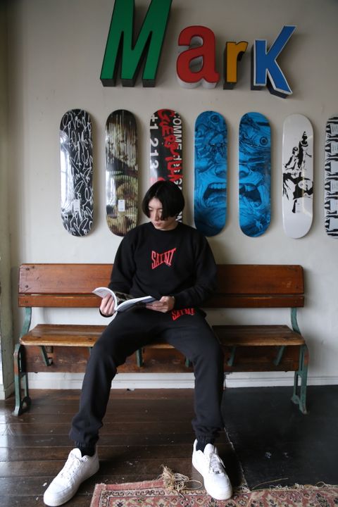 ©SAINT M×××××× CREW SWEAT LOGO(SM-S21-0000-017)BLACK style.2021.1.23.