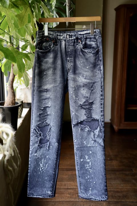 トーキングアバウト ジ アブストラクション 25AW DENIM PRINT STARIGHT PT(2526AW-PT-001)BLACK☆新作発売！