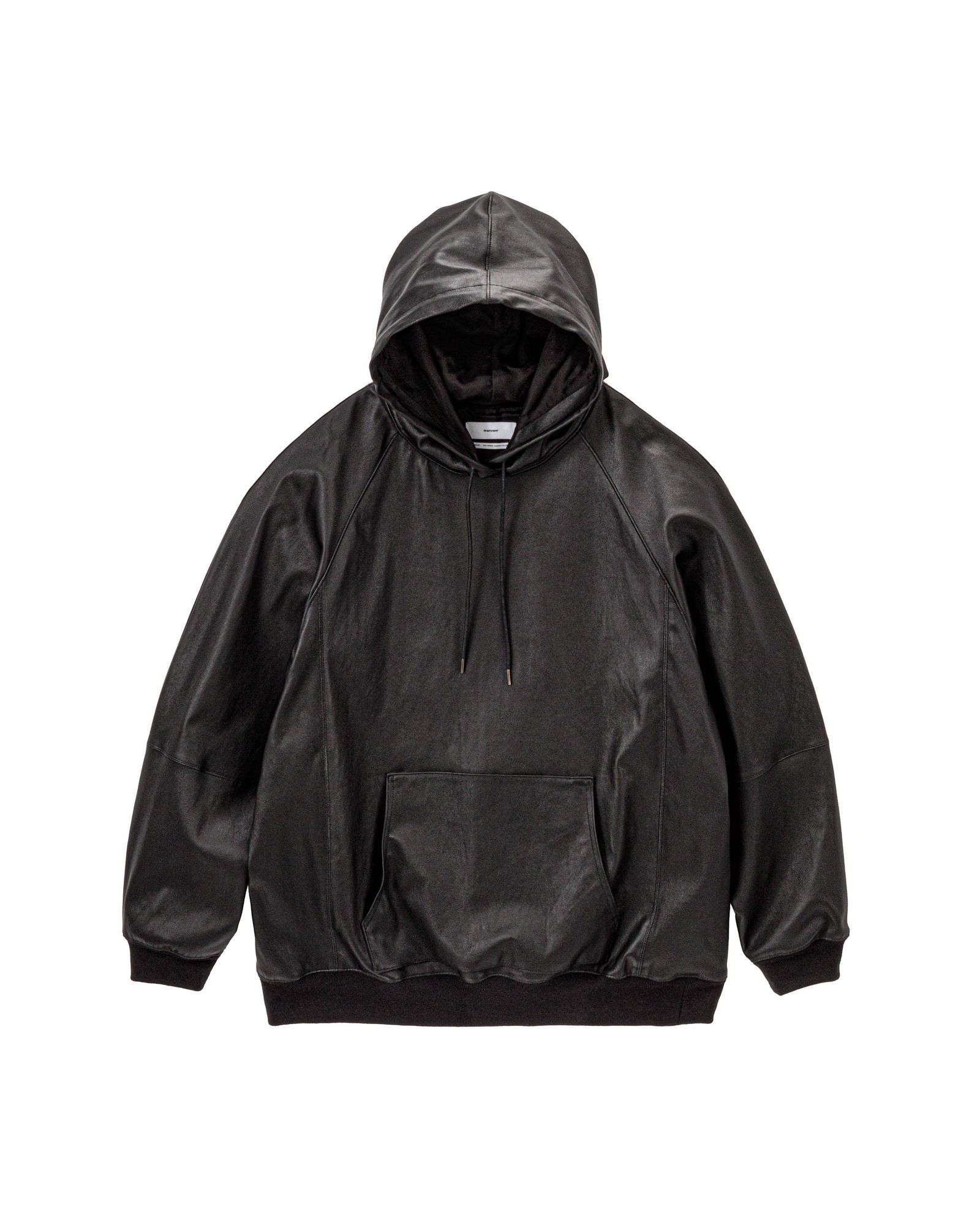 グラフペーパー 26SS Bonded Leather Hooded Pullover(GM261-30409)BLACK☆2月7日(土)発売！