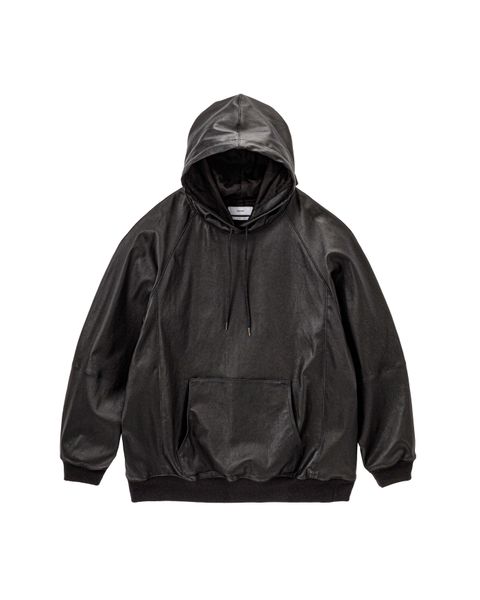 グラフペーパー 26SS Bonded Leather Hooded Pullover(GM261-30409)BLACK☆2月7日(土)発売！