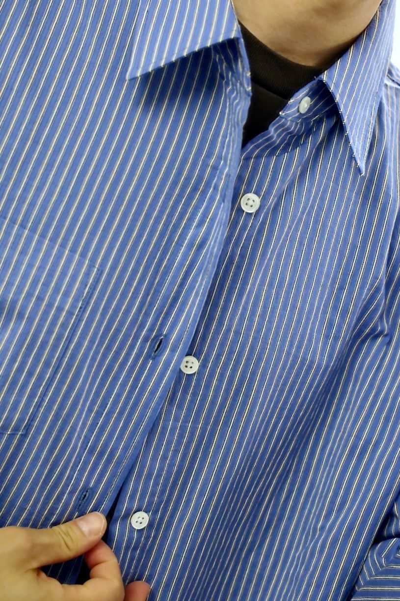 FreshService 26SS HRAFTeX® L/S STRIPE SHIRT"BLUE STRIPE"スタイル