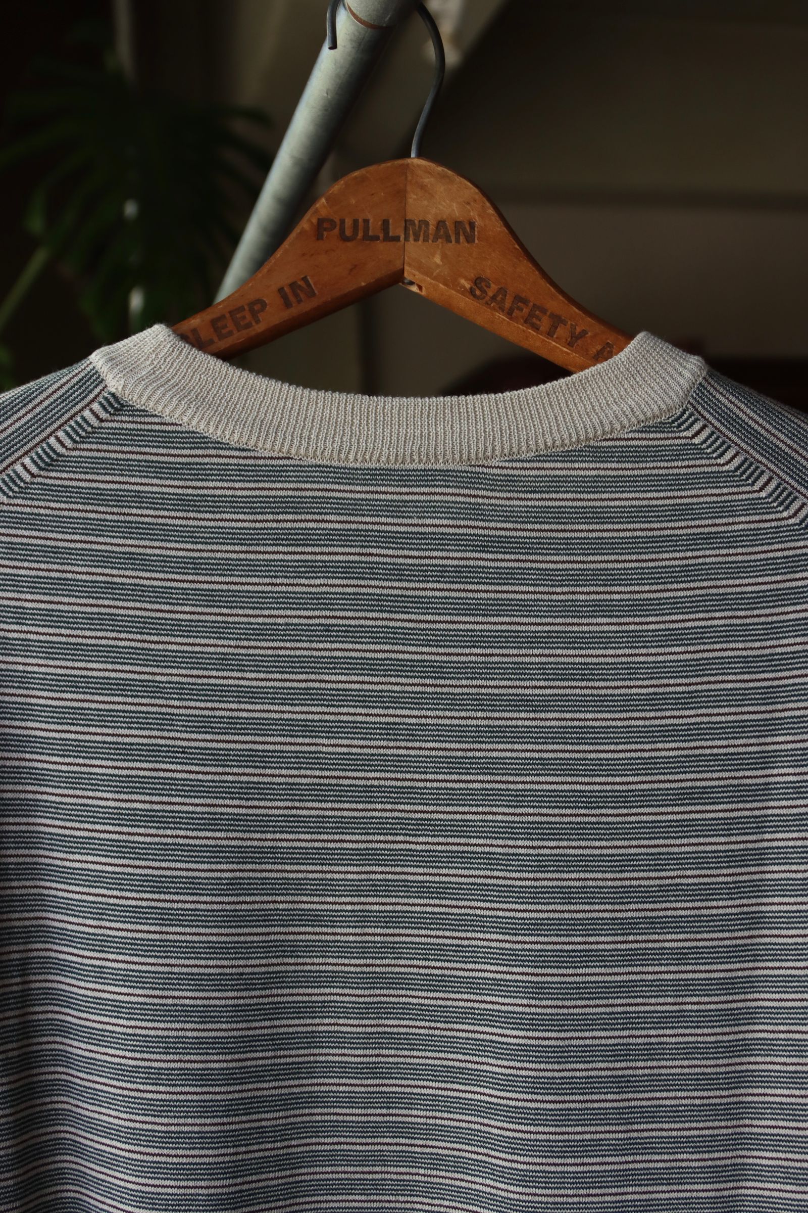 アプレッセ24SS  High Gauge S/S Striped T-Shirt (24SAP-03-04K)ECRU×GREEN☆4月13日(土)発売！