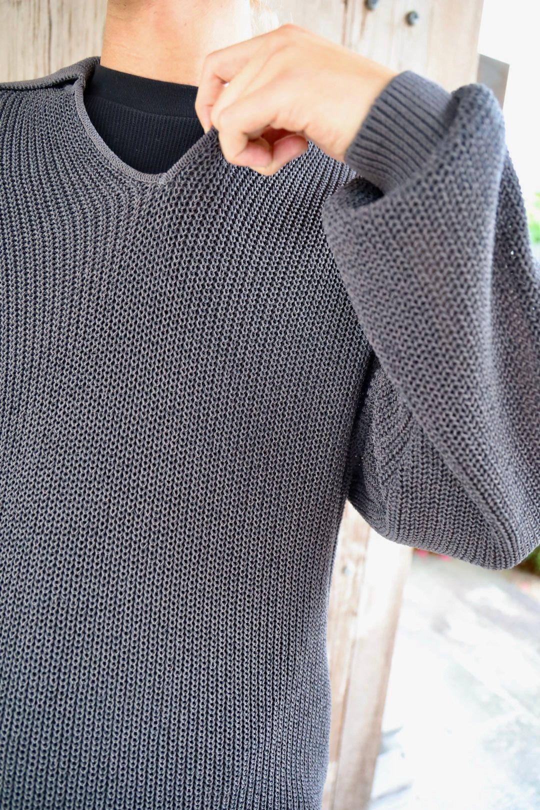Graphpaper Coiled Wool Nylon Skipper Knit MARKスタイル