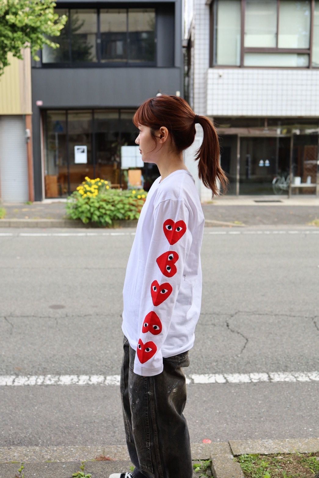 PLAYプレイコムデギャルソン スリーブロゴプリントTシャツ ☆11月1日(土)発売！