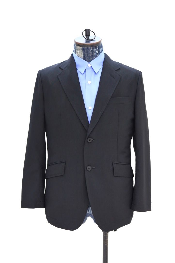 コムデギャルソンオム26SS ウールポプリン2Bジャケット(HQ-J101-051)BLACK