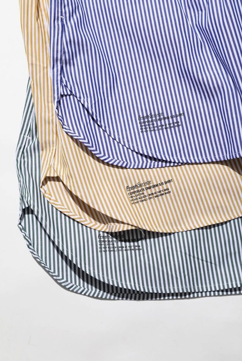 フレッシュサービス CORPORATE UNIFORM L/S SHIRT(FSC251-50105B)YELLOW STRIPE