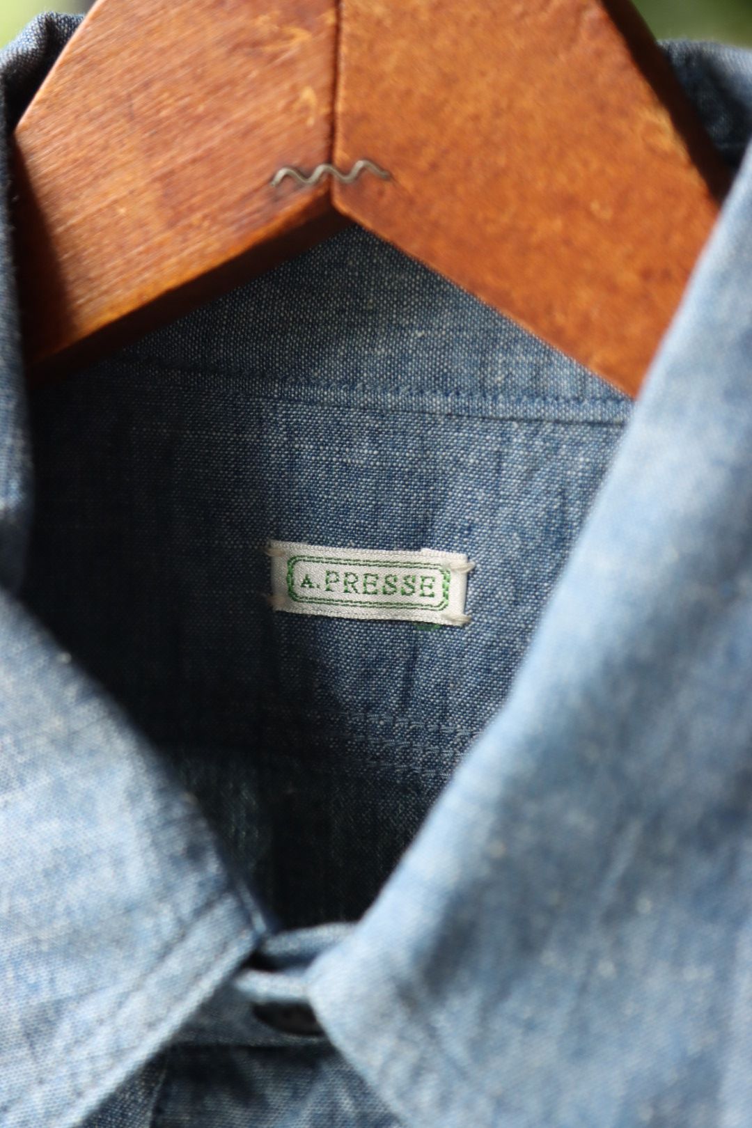 A.PRESSE - アプレッセ23AWシャツ BB Washed Chambray Shirt A.PRESSE - アプレッセ23AWシャツ BB Washed Chambray Shirt